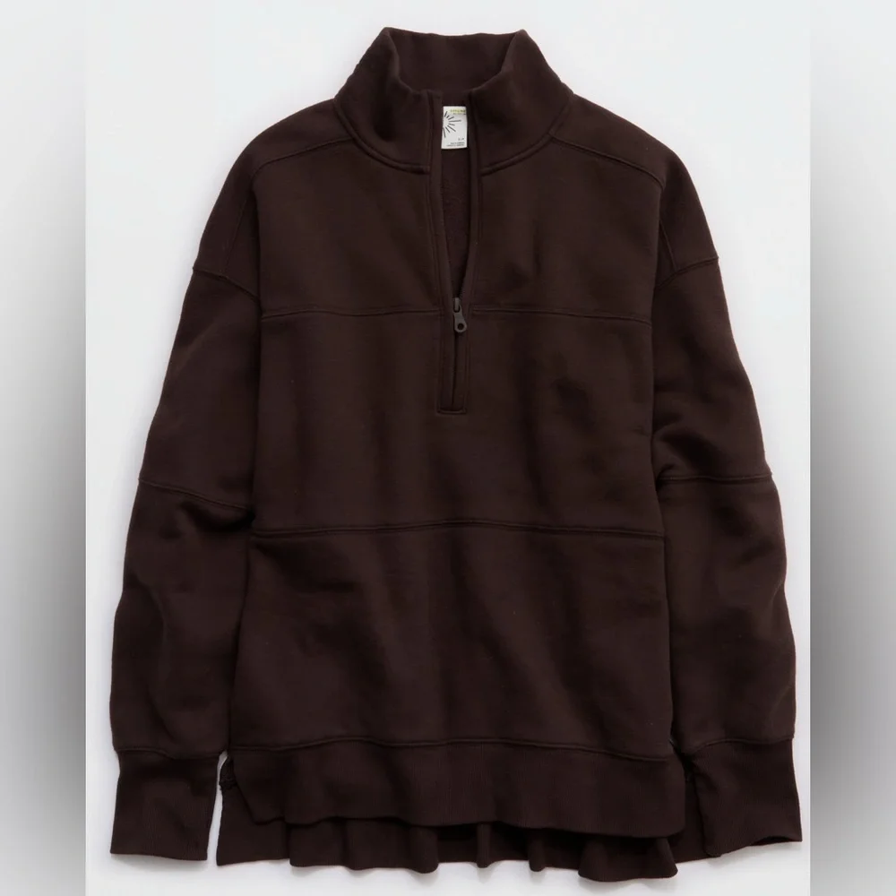 OFFLINE by aerie cloud fleece quarter zip sweatshirt - Picture 3 of 4